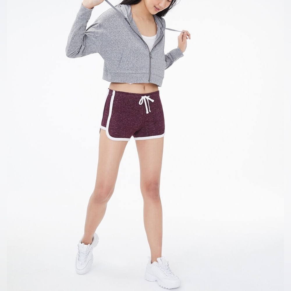Aeropostale Burgundy Maroon Micro Athletic Shorts Cute Stretchy Comfy Trendy Y2K